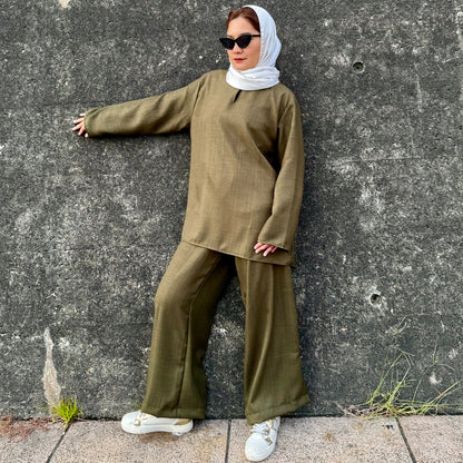 Baraash Cotton Linen Two-Piece Set, Co-Ord set